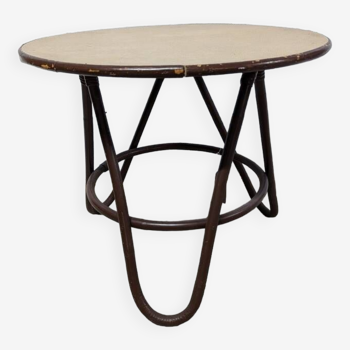 Table basse ronde en rotin