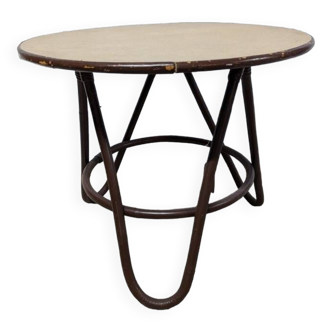 Table basse ronde en rotin