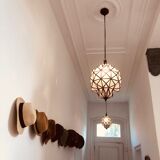 Brass and copper suspension lamp