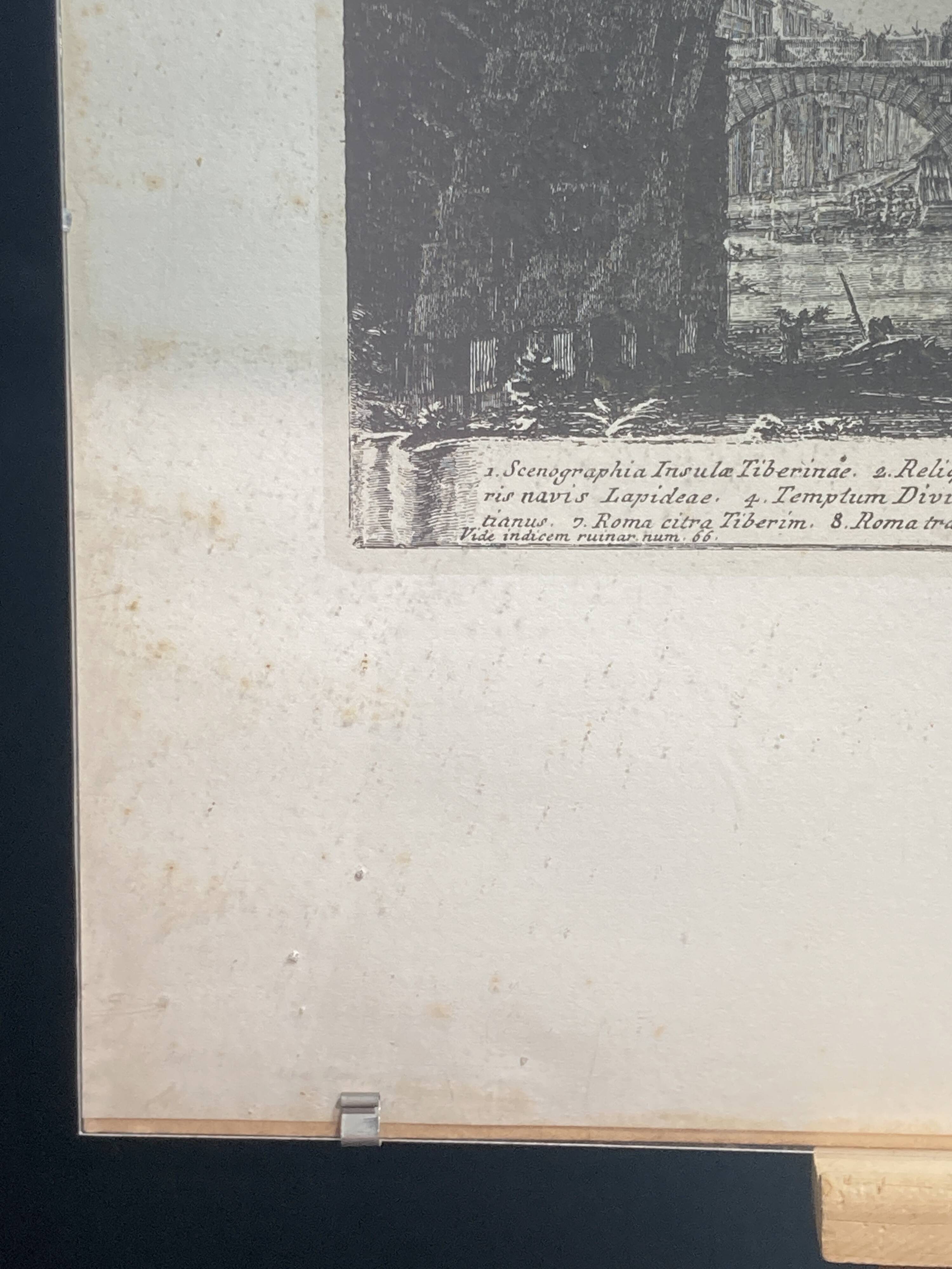 Engraving signed Piranesi F. State
