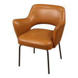 Italian design armchair in faux leather