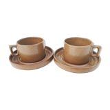 Set lunch in sandstone - Large cups
