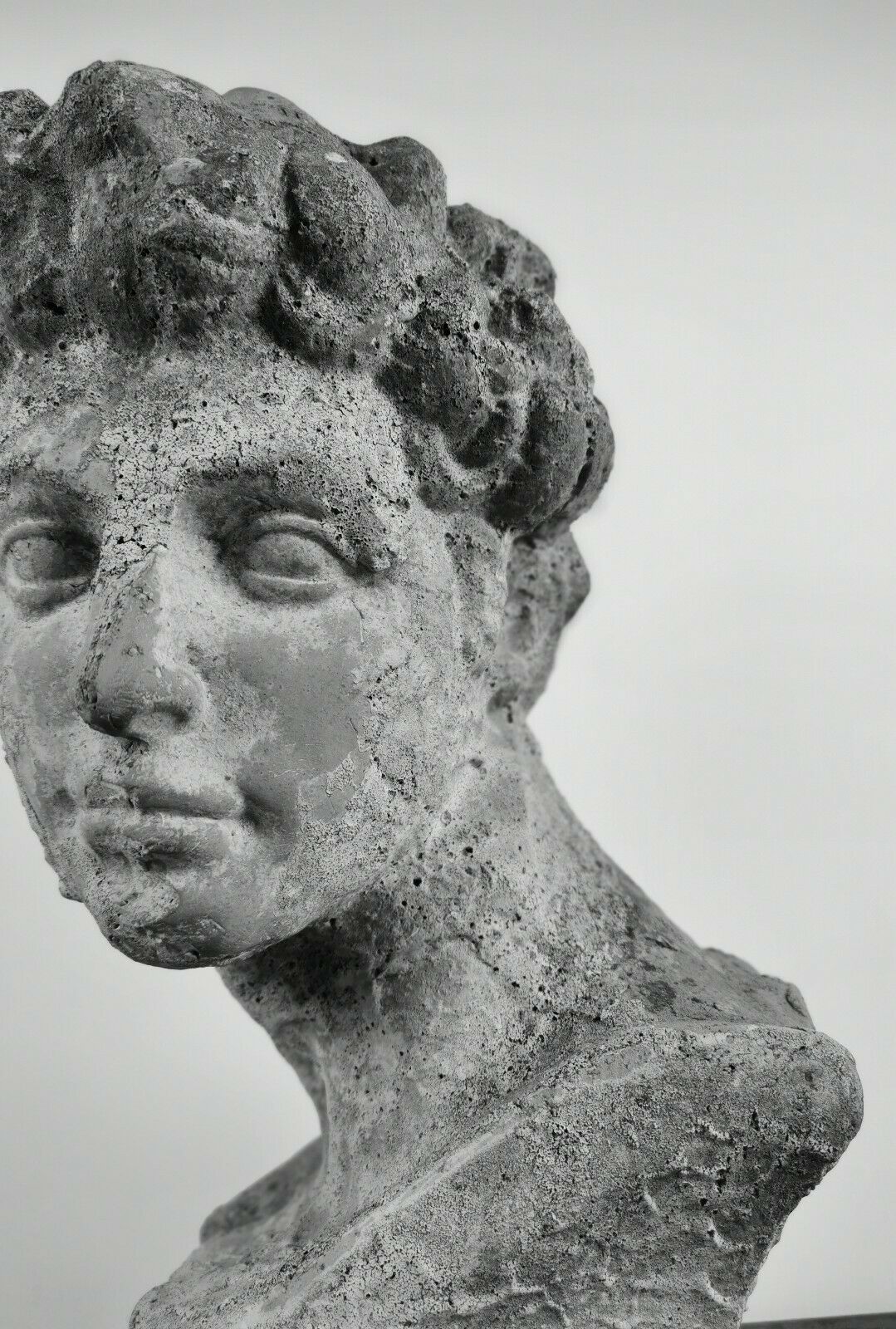 Antique 19th/20th century substantial terracotta Roman Michelangelo David Bust