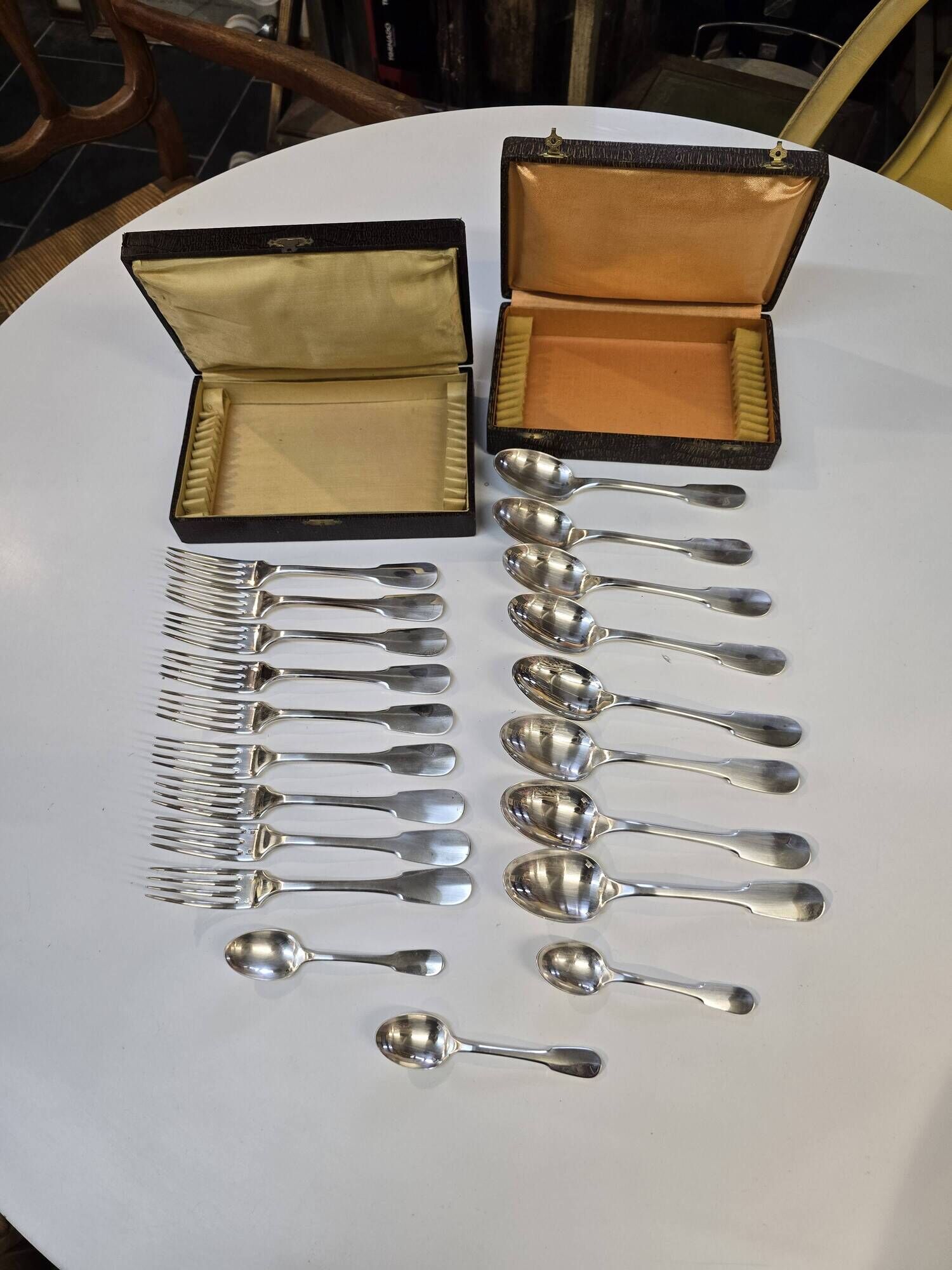 Christofle cutlery in silver metal 20 pieces mid-20th century