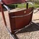 Set of 6 brown leather armchairs
