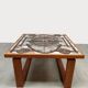 Vintage Danish ceramic teak side table Ox-Art Trioh 'Square'