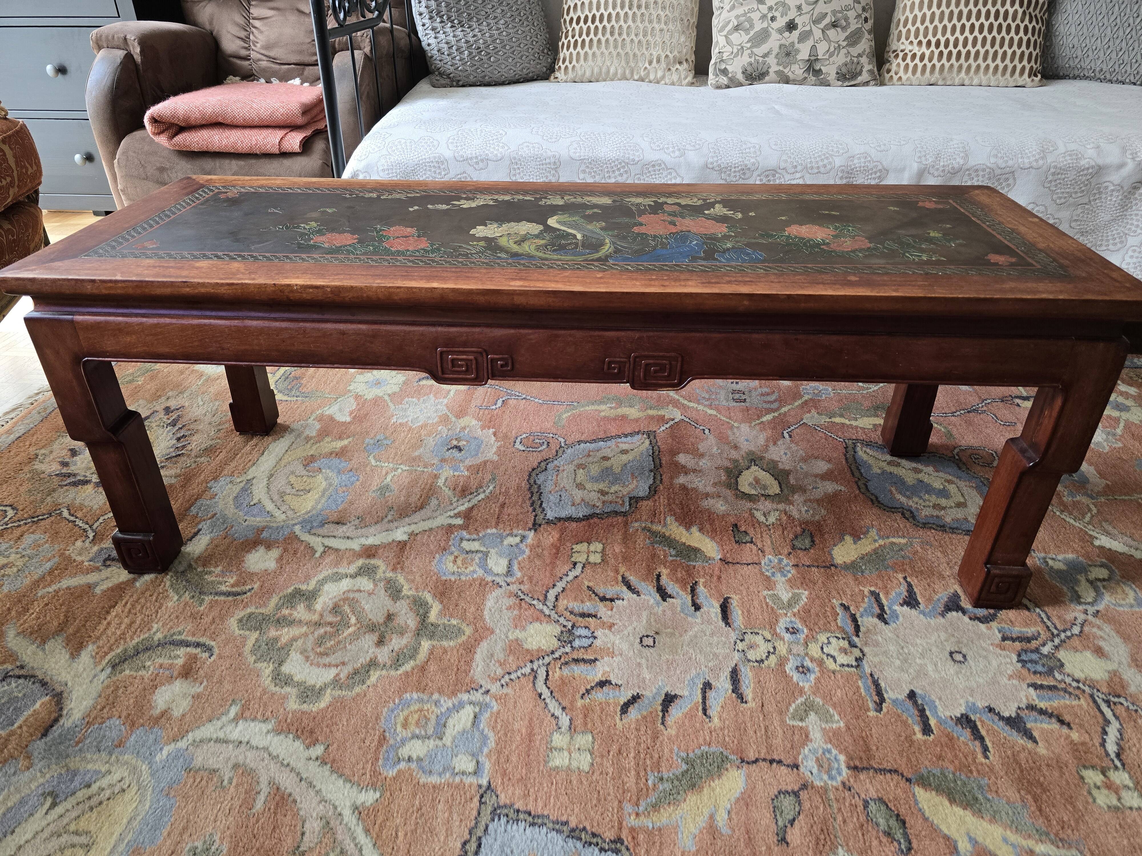 Antique Chinese lacquered coffee table