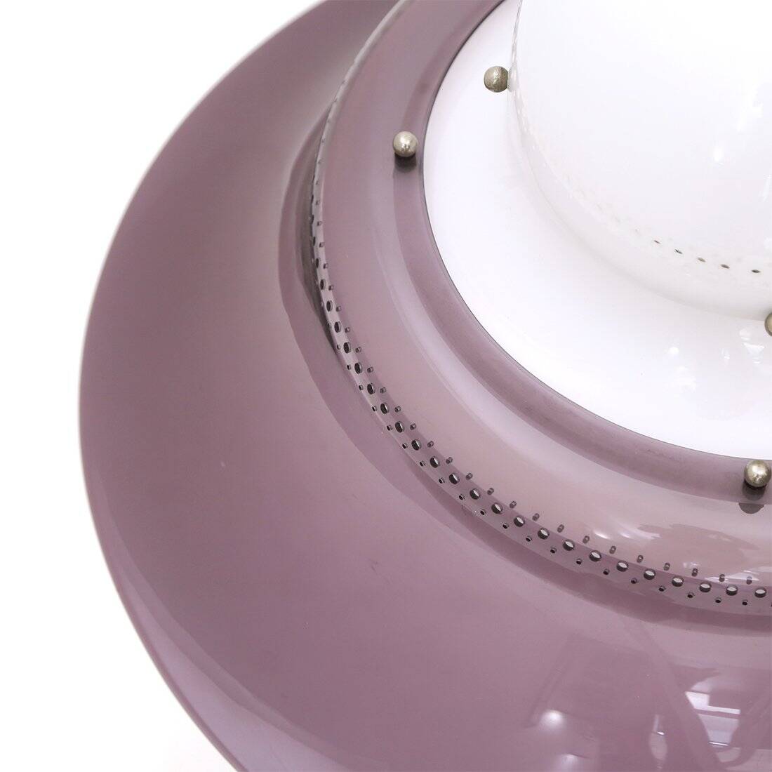 White and purple KD14 suspension by Sergio Asti for Kartell, 1970s.