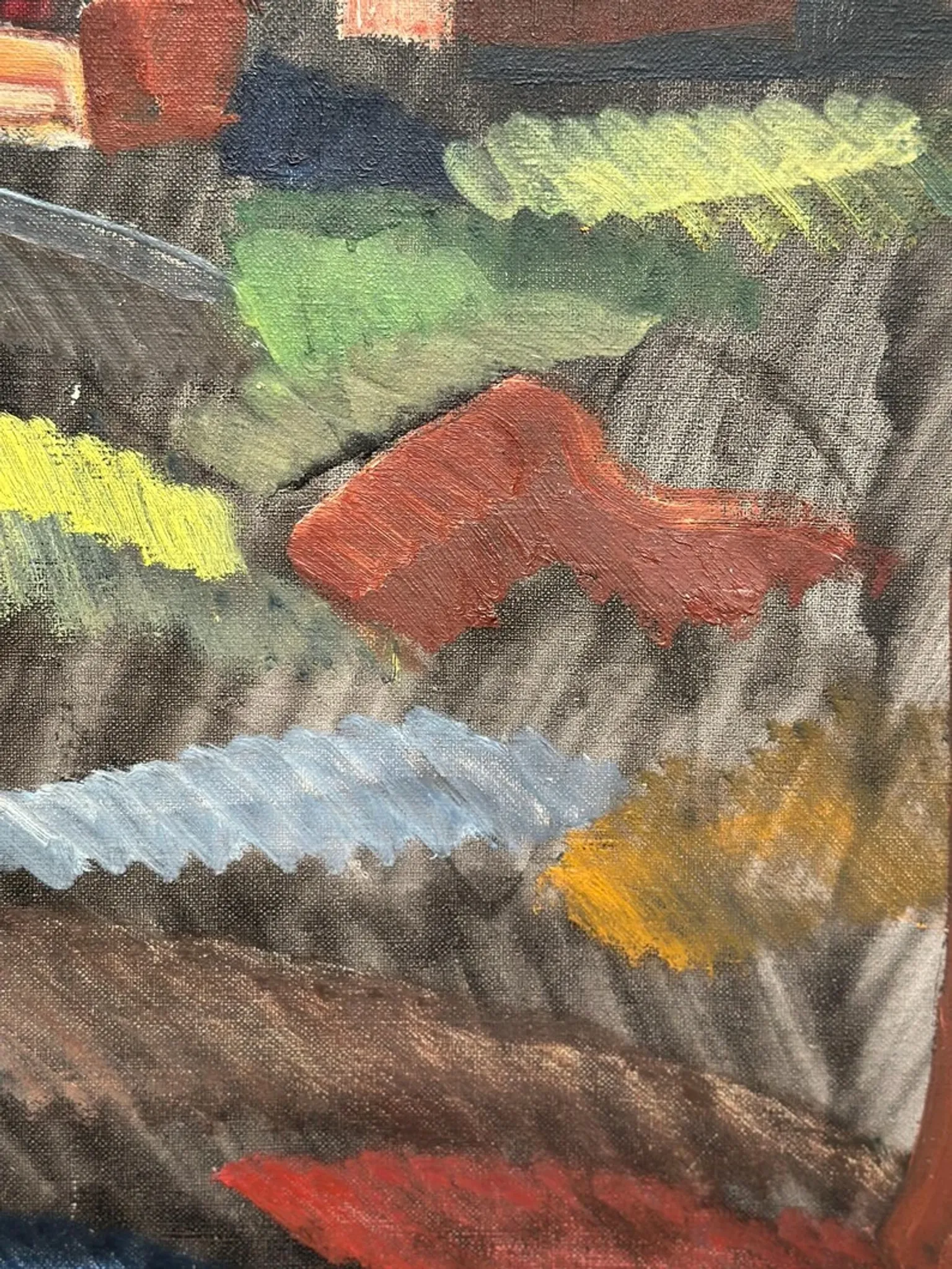 Large Original Swedish Oil on Canvas – “Landscape” by Bror Göransson – Signed – Vintage & Framed – 83 × 63 cm (32.7" × 24.8")