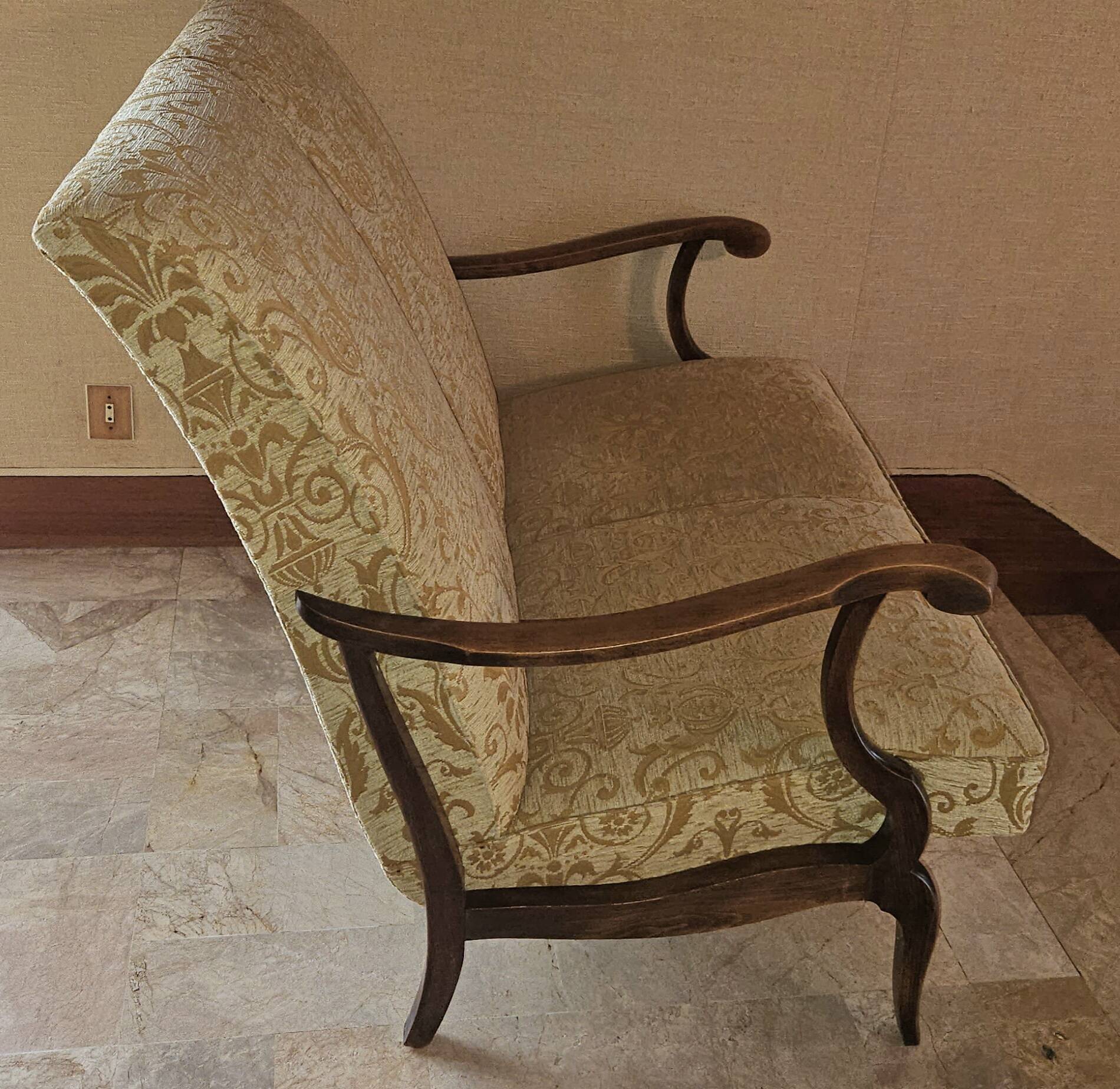 Vintage 3-piece living room in beige fabric