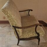 Vintage 3-piece living room in beige fabric