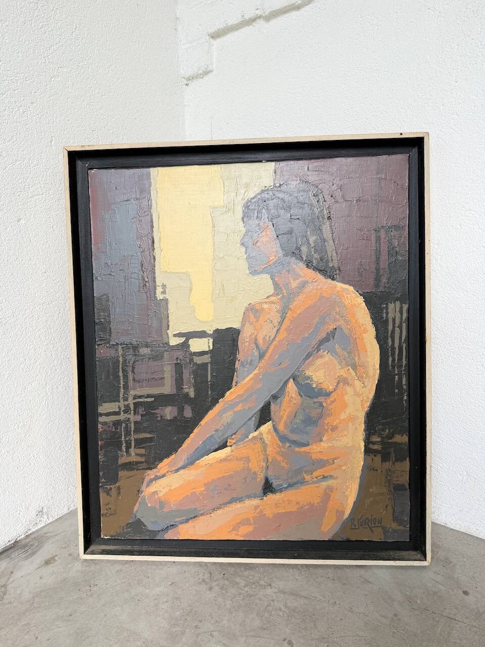 Oil painting of a naked woman