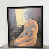 Oil painting of a naked woman