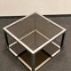 Italian Side Tables - Mid-Century Chrome/Smoked Glass, 1970s