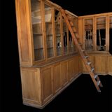 Large corner bookcase or pair of oak bookcases