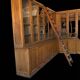 Large corner bookcase or pair of oak bookcases