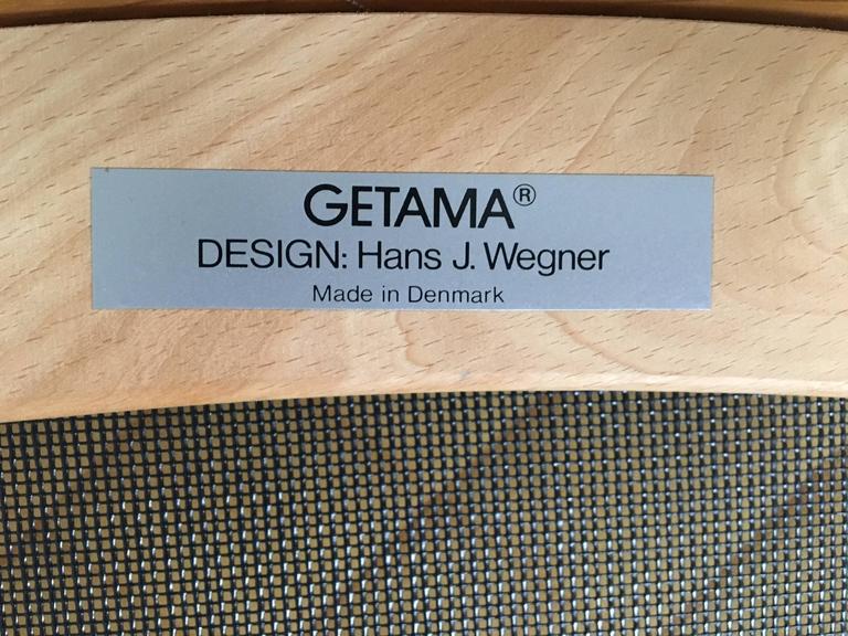 Set of chairs by Hans Wegner for Getama 1980 s