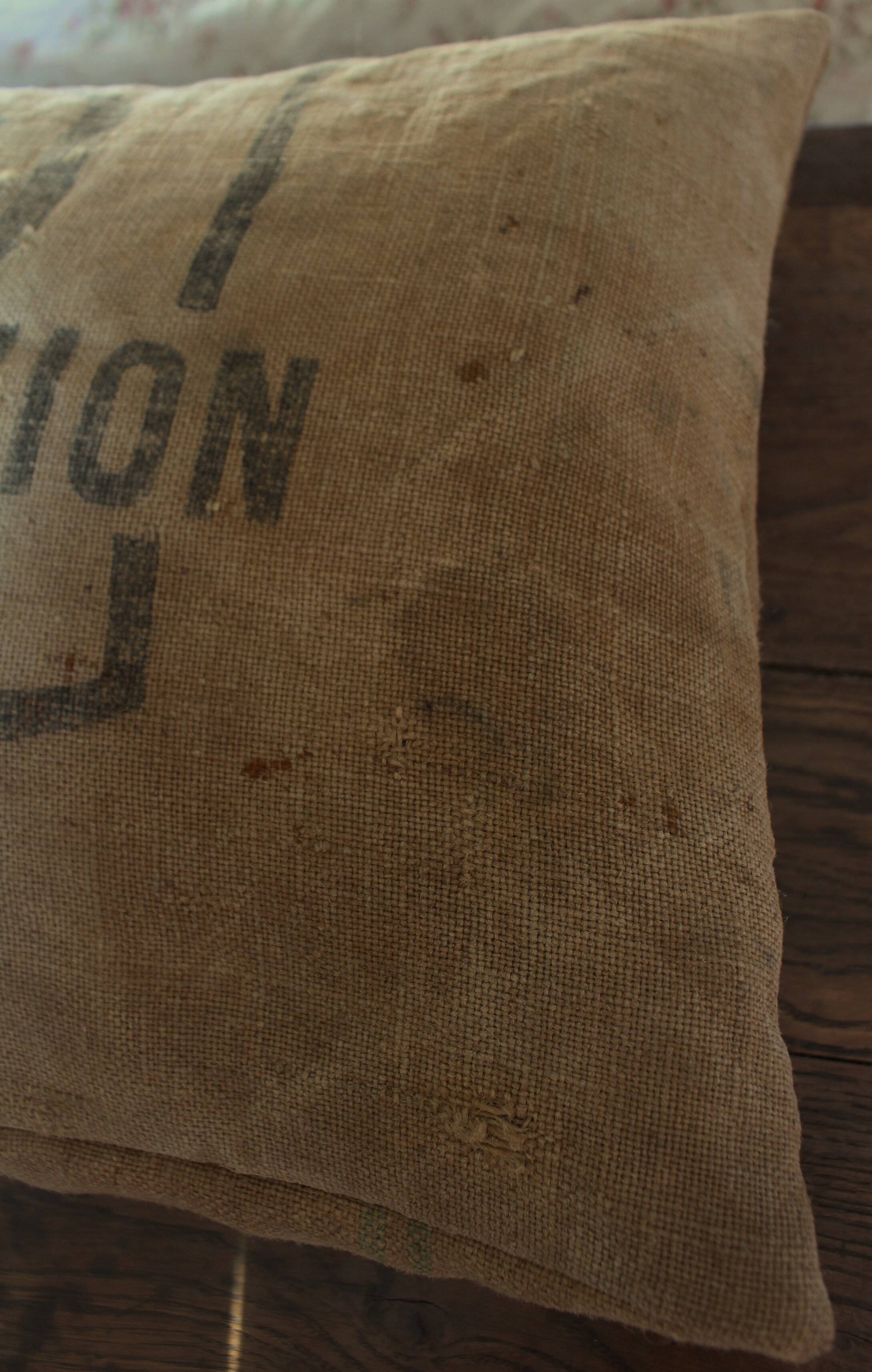 Burlap Cushion