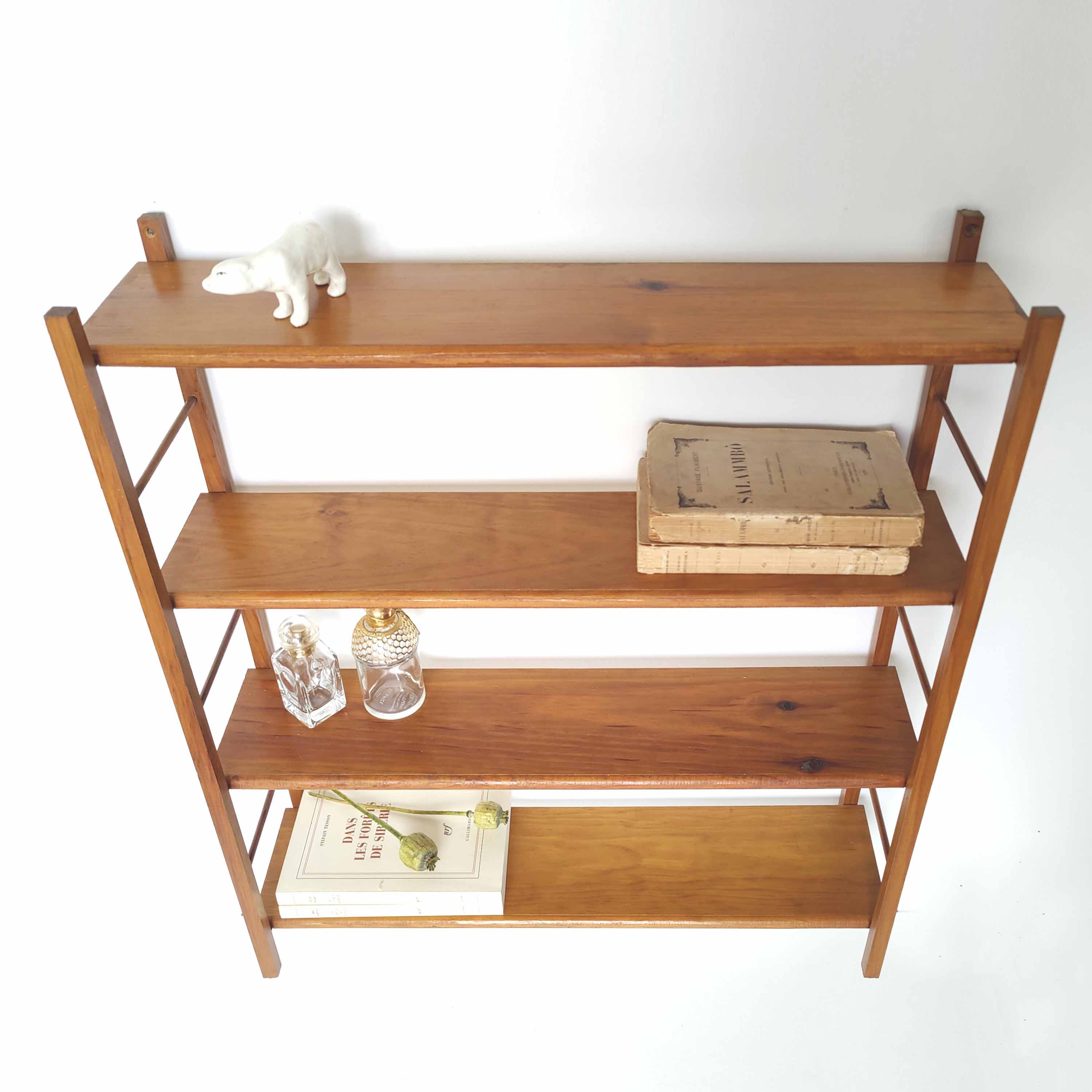 Vintage wood wall shelf