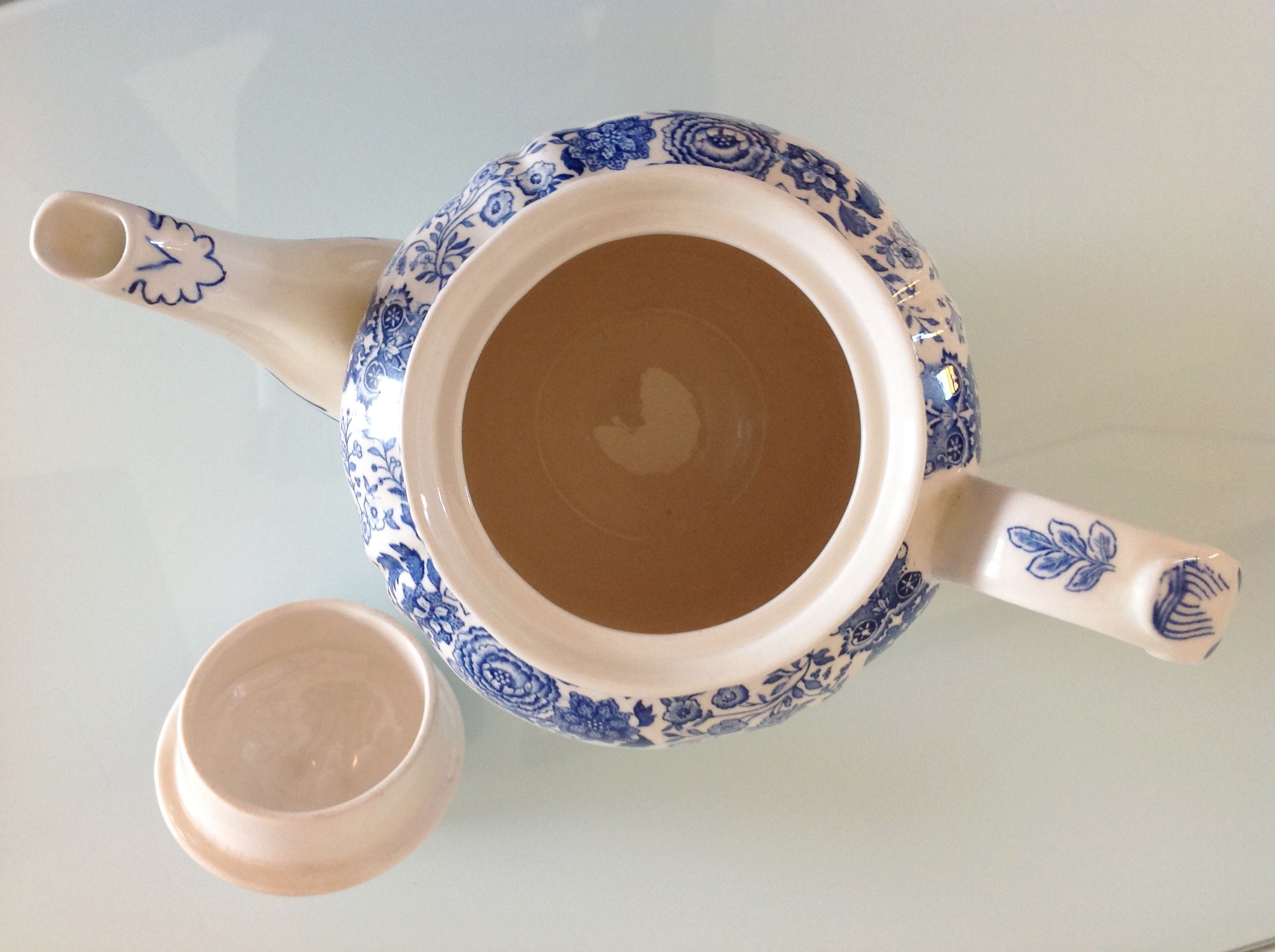 Cafetiere blue Burgenland décor by Villeroy - Boch / vintage 60s-70s