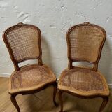 Set of 4 caned chairs