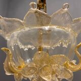 Italian Murano Glass Gold Chandelier by La Murrina