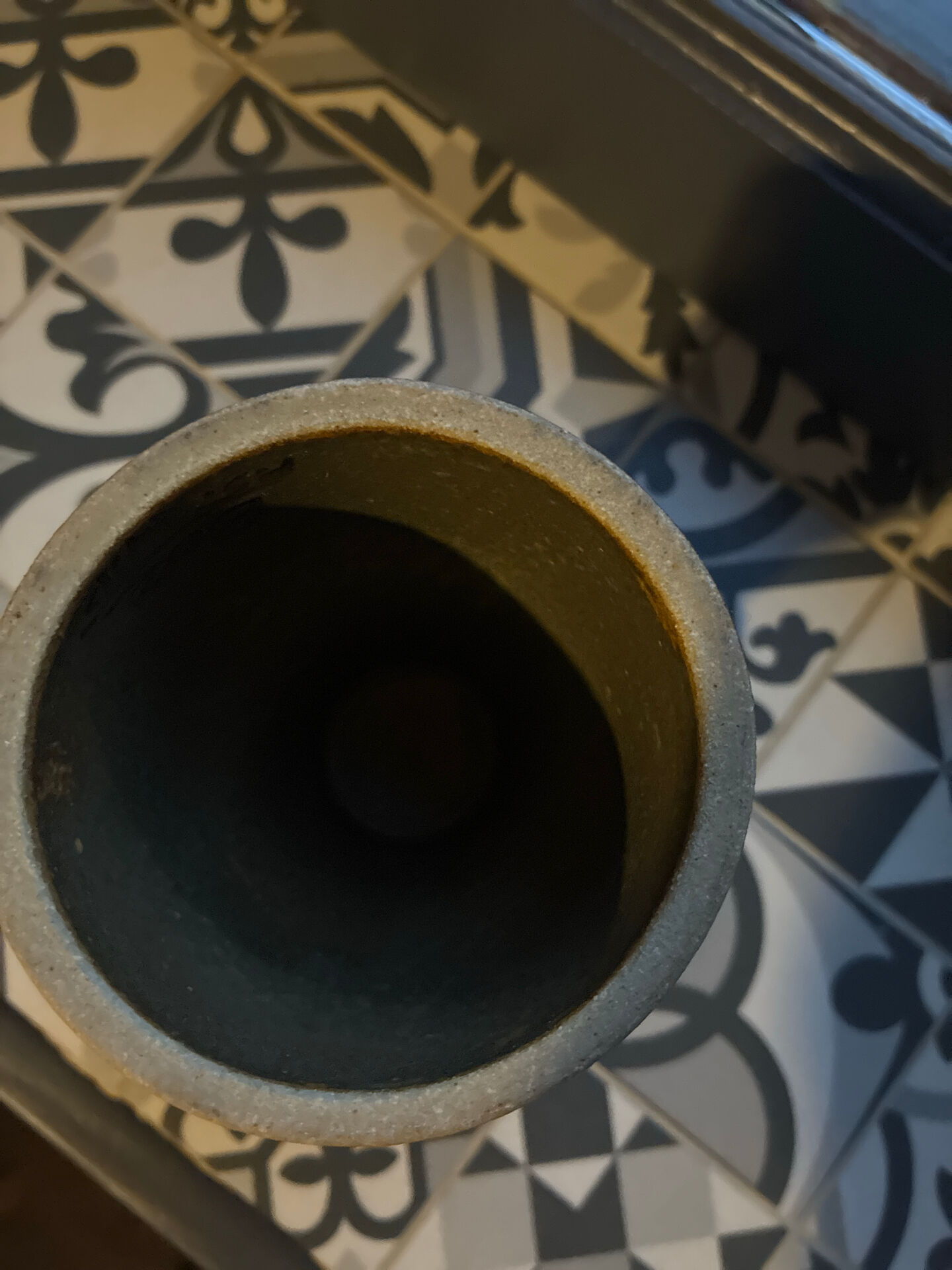 Glazed stoneware candlestick – signed BOZ P.S CHIP