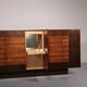 Beautiful large wall unit with plenty of storage space and a bar cabinet, 1970.