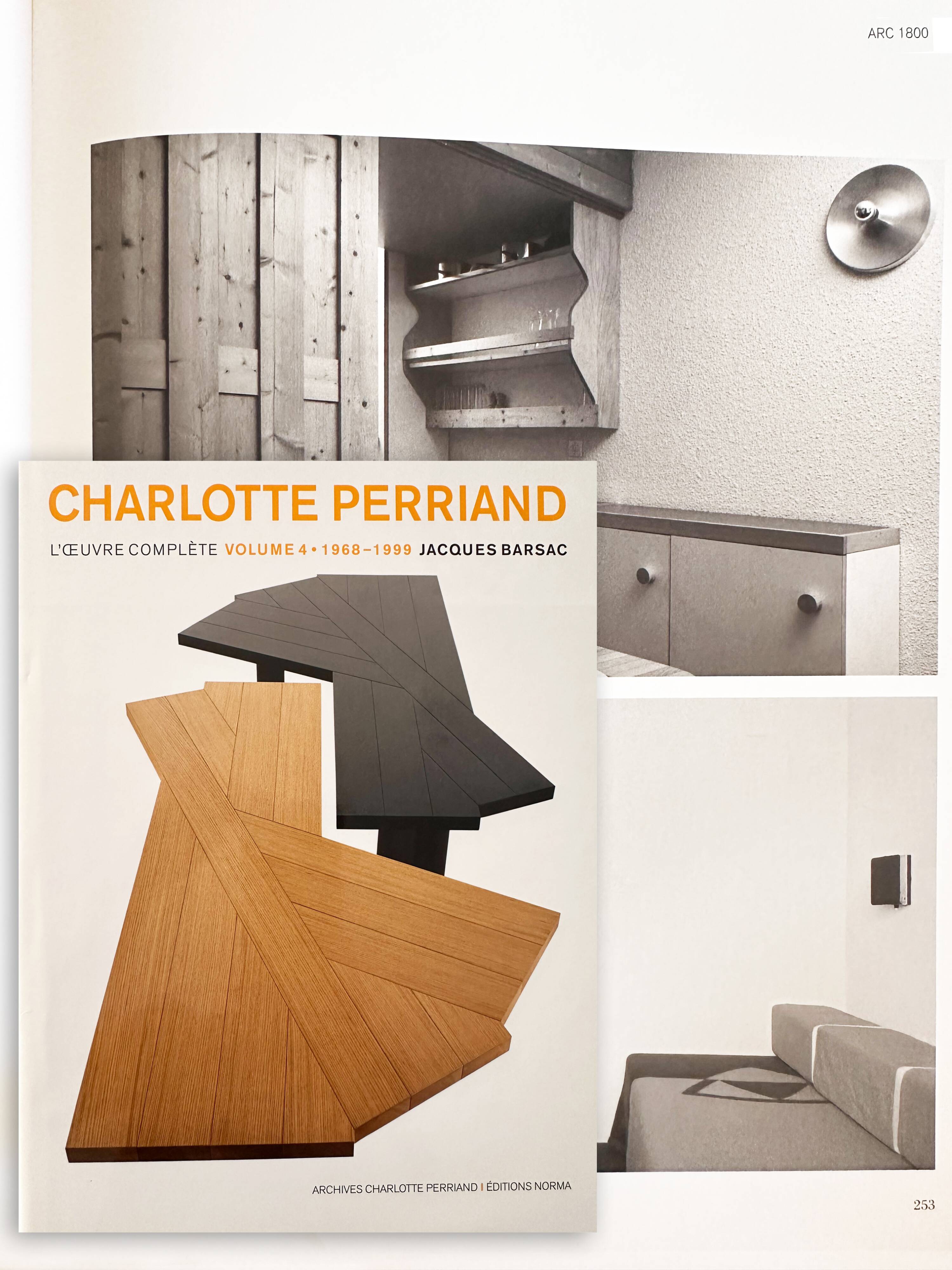 Wall-mounted pine sideboard by Charlotte Perriand from Les Arcs 1800, circa 1970.