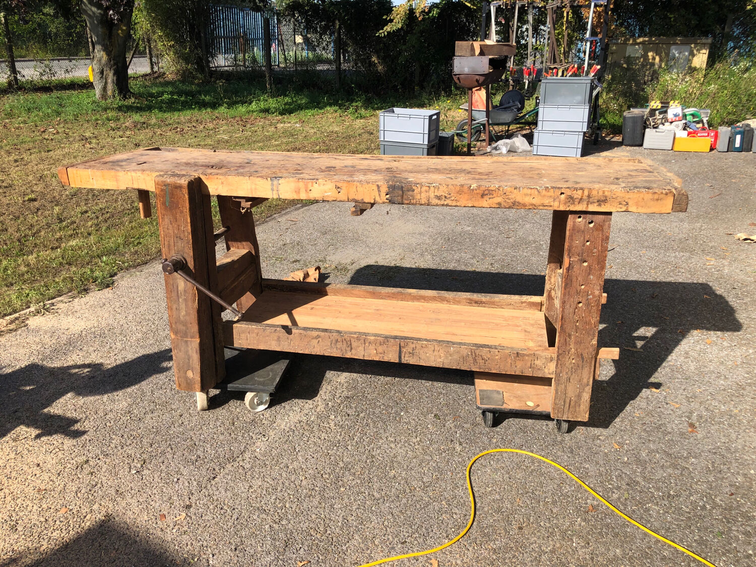 Carpenter's workbench at the beginning of the 20th century