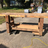 Carpenter's workbench at the beginning of the 20th century