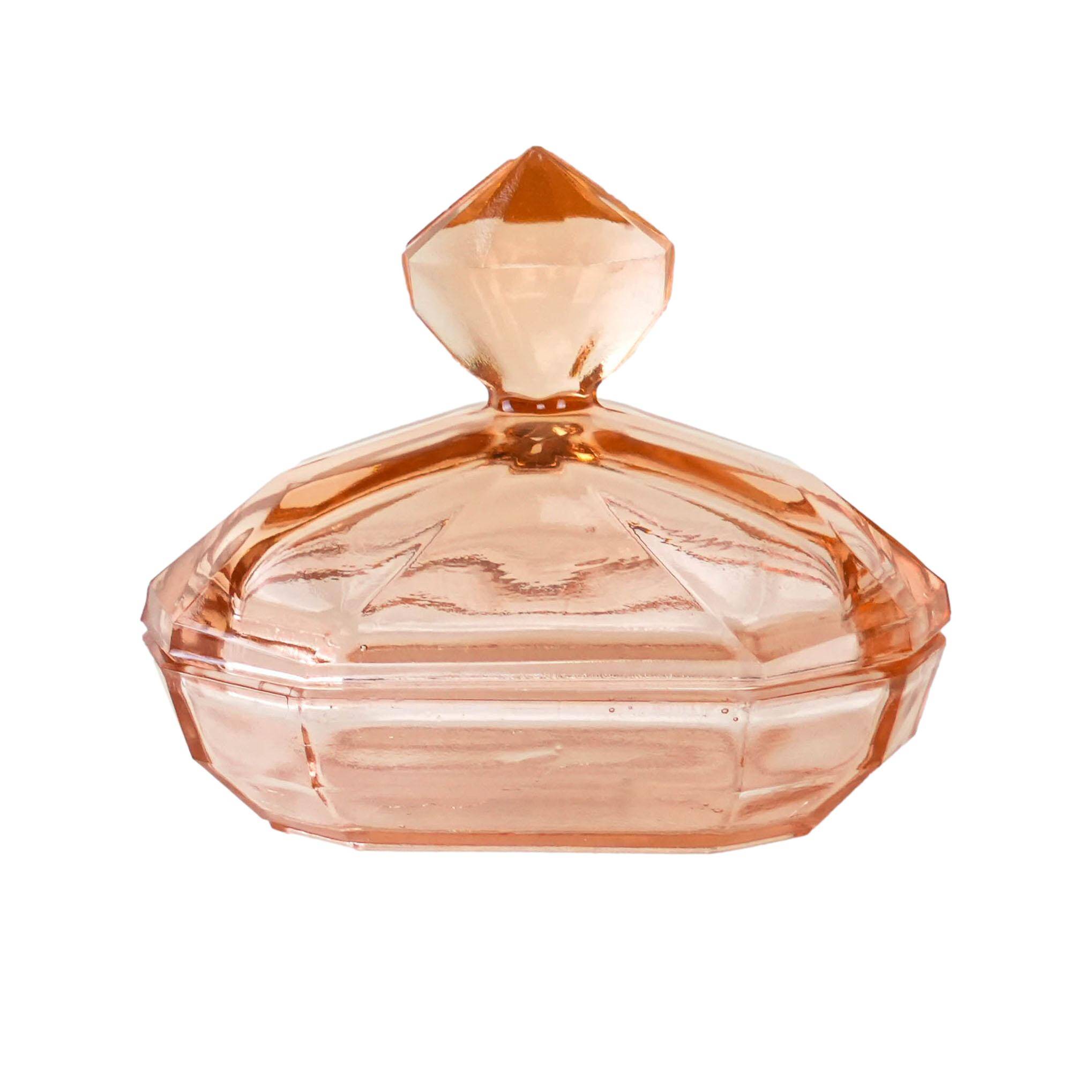 Glass butter dish, art deco, 1930s, production: Italy