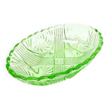 Assiette art deco hydrangea verte i3t