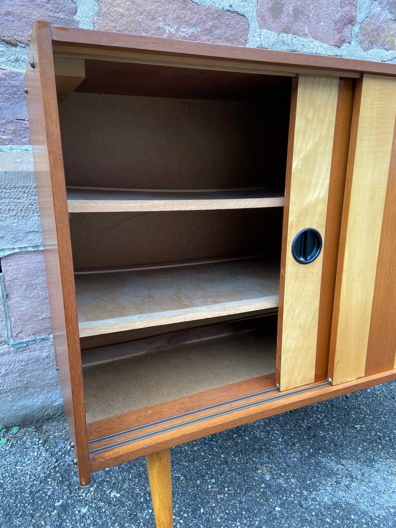 Small piece of furniture extra feet compass vintage design 1960