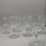 Crystal stemmed glass, Baccarat, Picadilly model, France, red wine glass