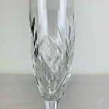 8 Chantilly model champagne flutes by Saint Louis, crystal