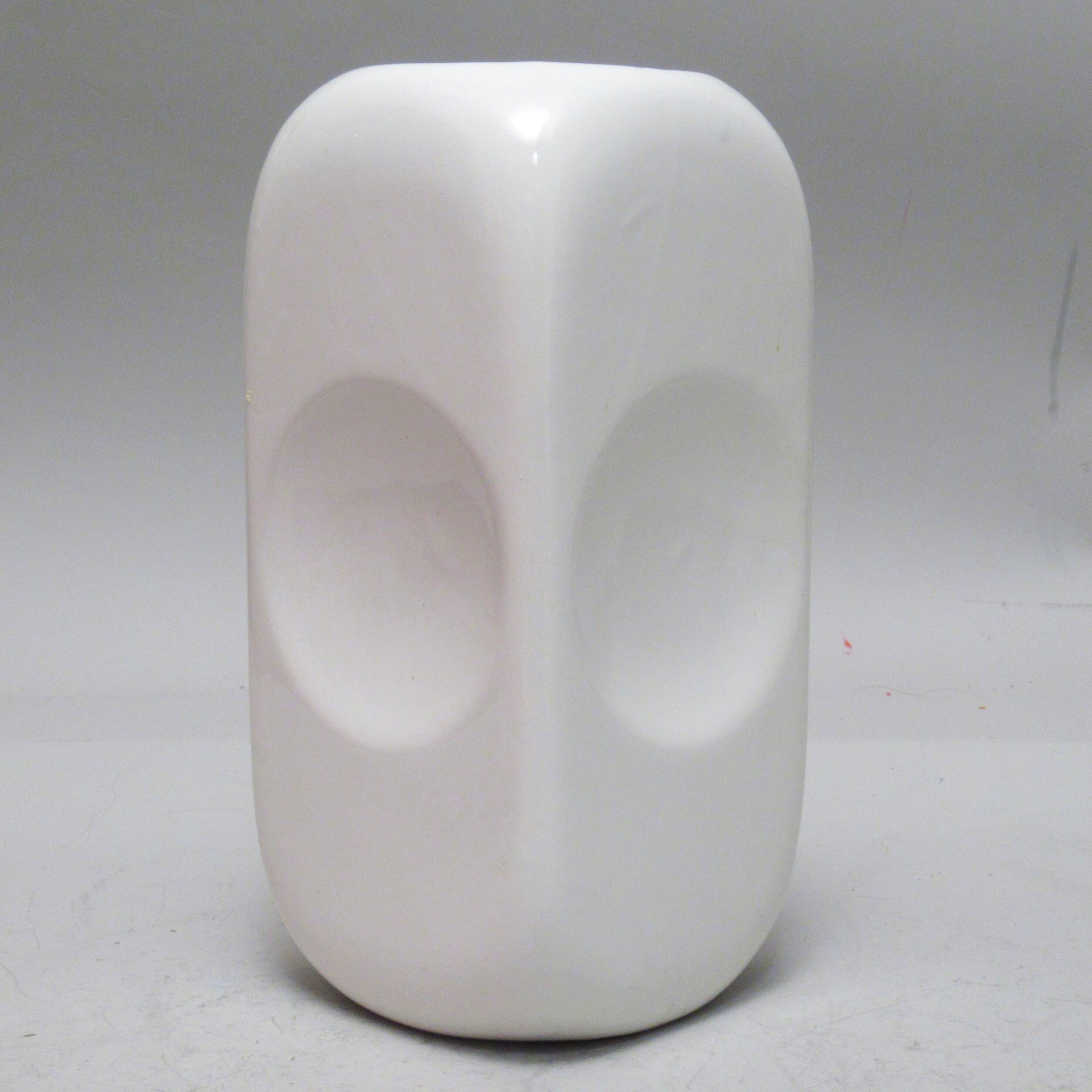White rectangular vase Parravicini 1970s