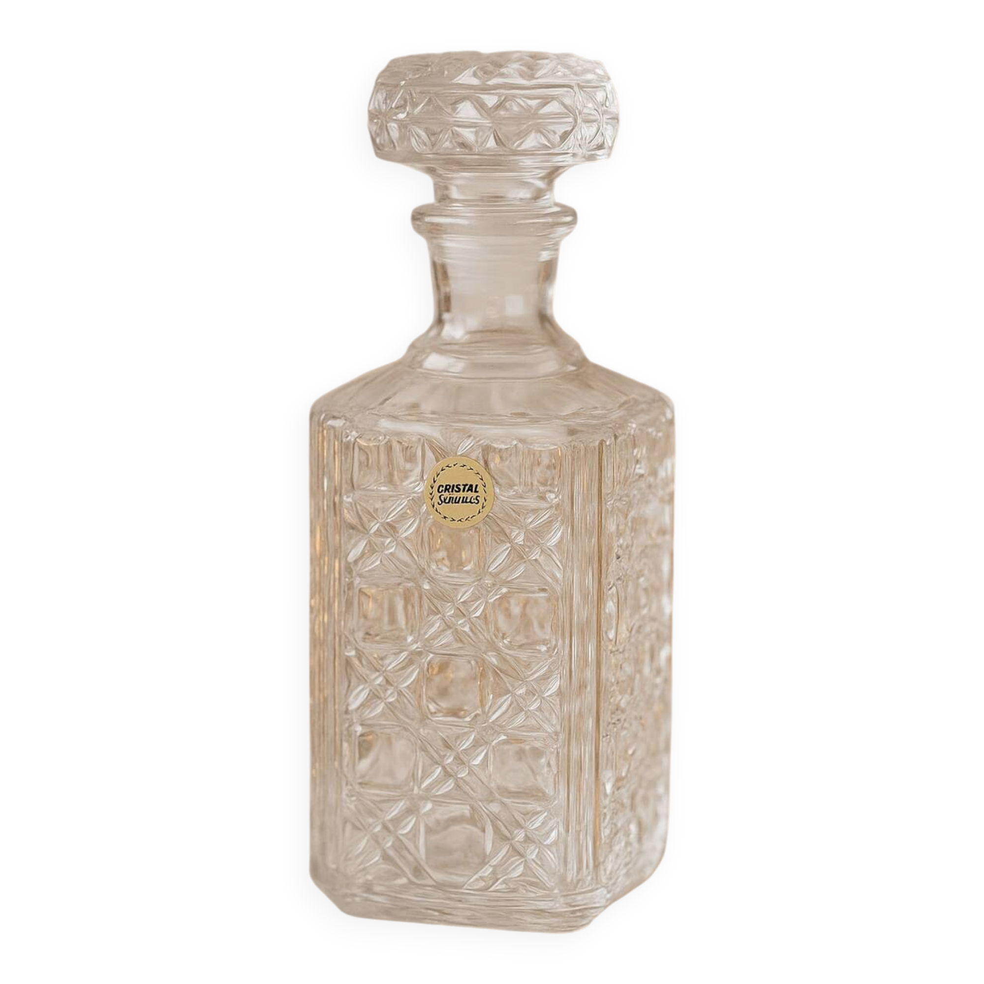Carafe en Cristal d’Arques – Décanteur verre taillé géométrique