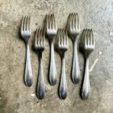 6 silver-plated forks