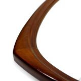 Important Miroir Triangulaire en Teck, Design Scandinave, Circa 1950