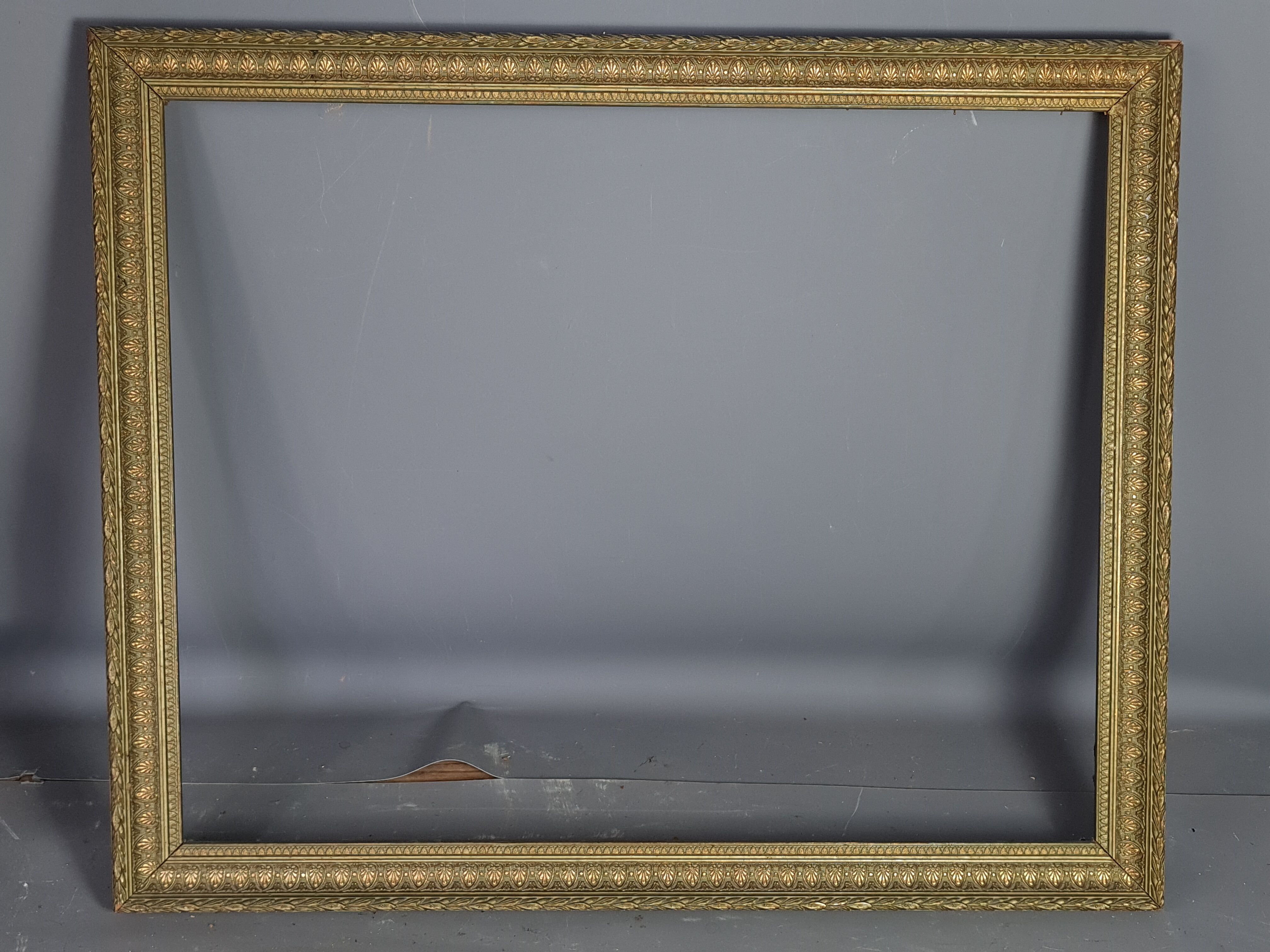 Old frame gilded patinated stucco wood