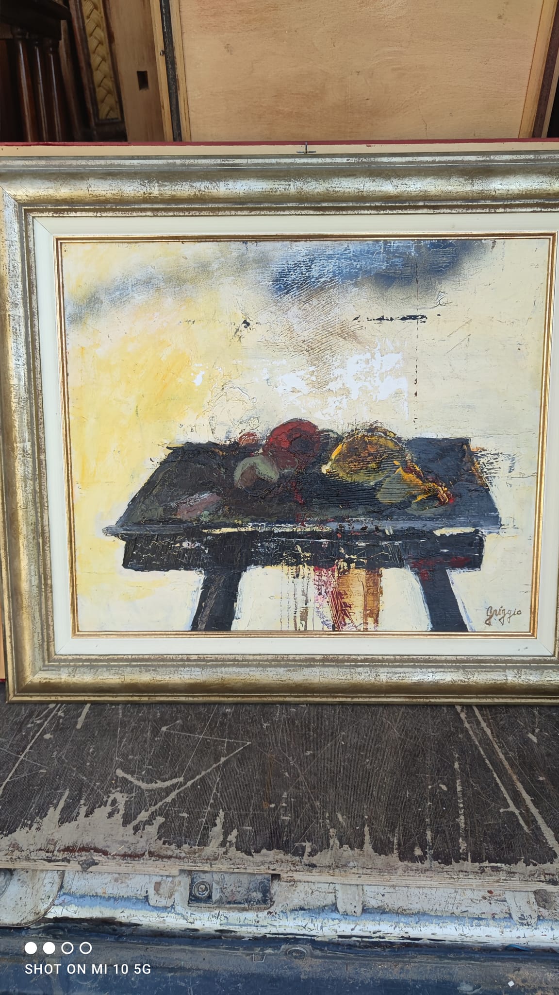 Oil painting on canvas, still life, 2001, by Serge GRIGGIO