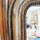 Antique Louis Philippe mirror, black and gold, 62 x 49 cm