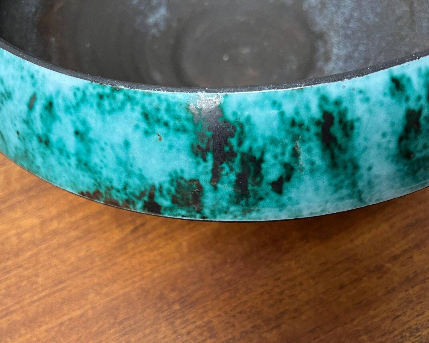 Grand bol de poterie d'atelier allemand du milieu du siècle de BKW Böttger Keramik Wandsbek, Hambourg, années 1960