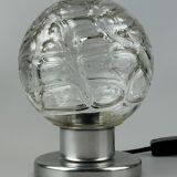 60s 70s table lamp bedside lamp chrome Doria glass space age design