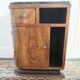 Chevet en bois / meuble d'appoint et marbre style art déco
