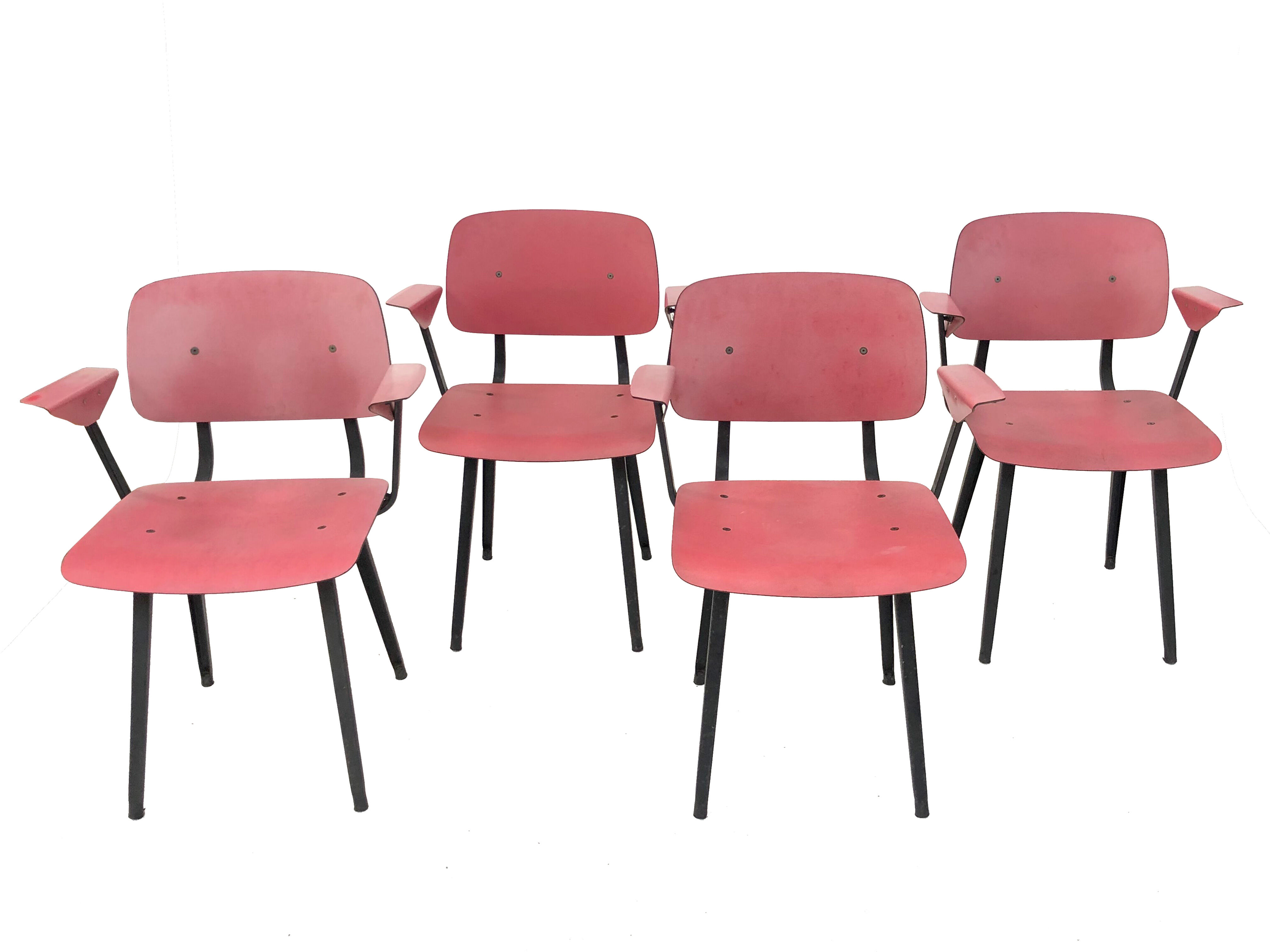 Lot of 4 chairs Friso Kramer model Revolt