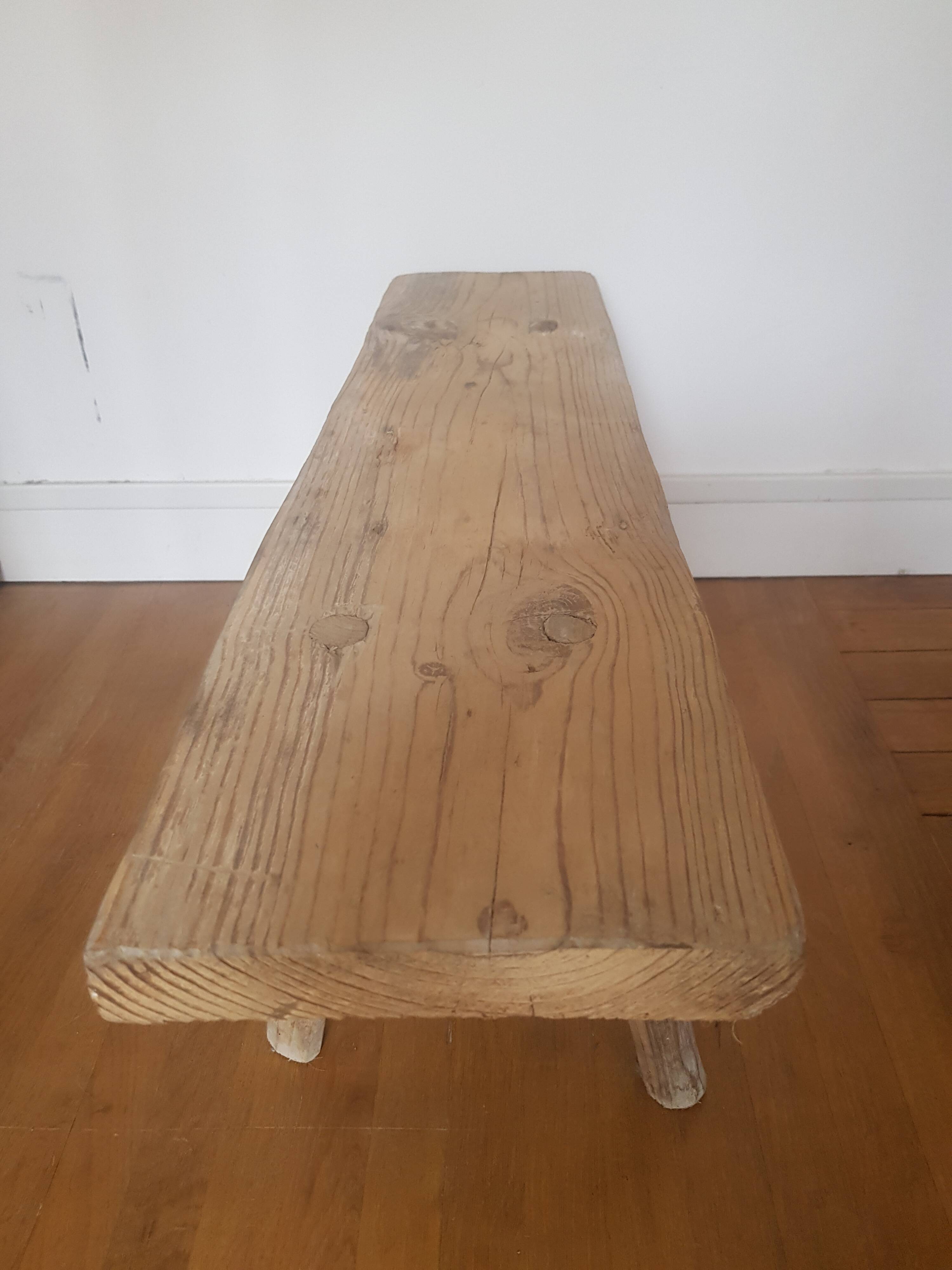 Small wooden bench