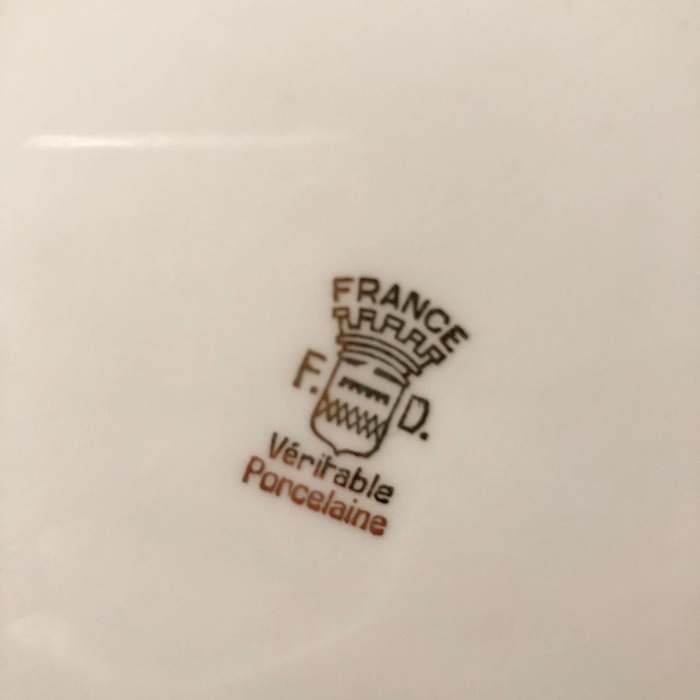 4 flat plates vintage porcelain from Chauvigny