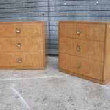 Pair of art deco bedside commode